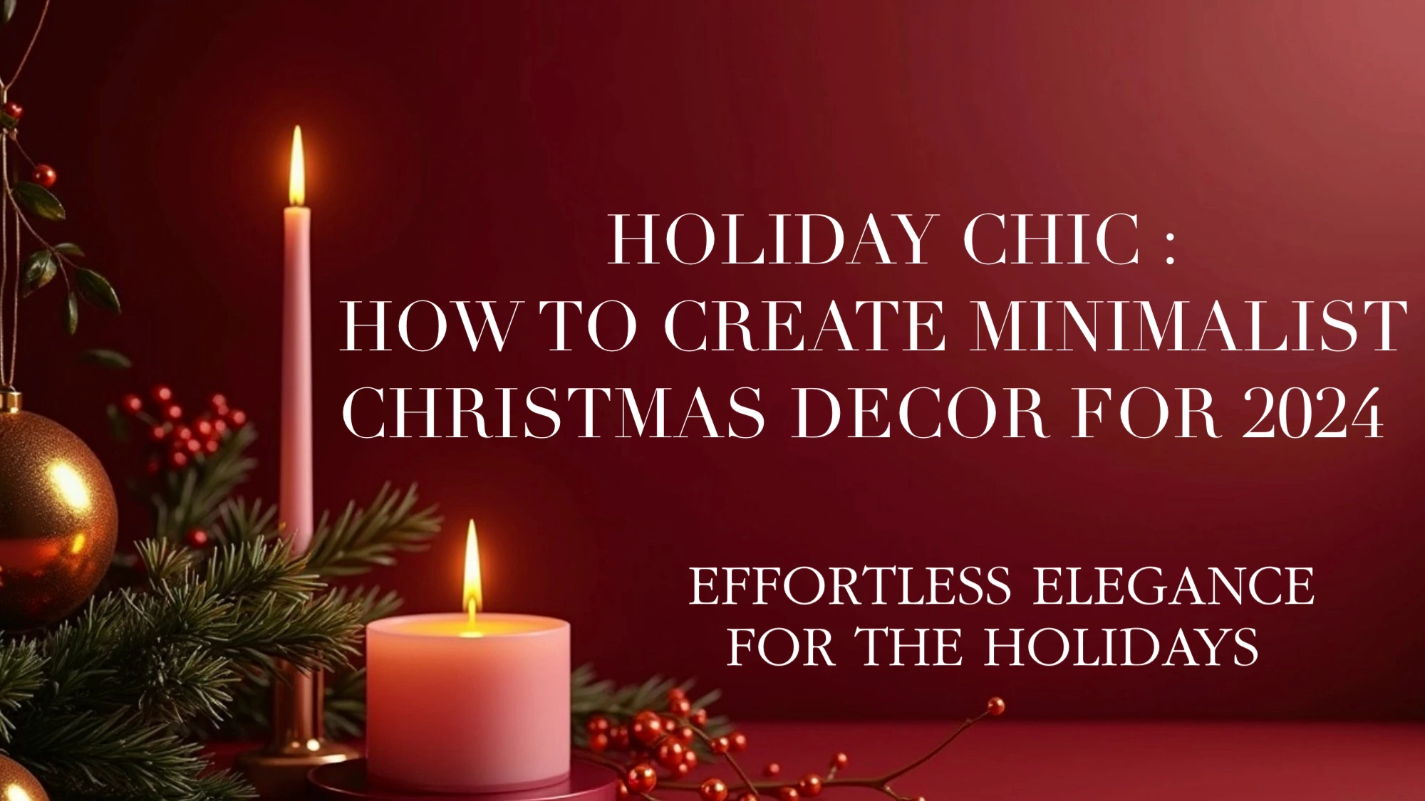 Holiday Chic : How to Create a Minimalist Christmas Decor for 2024